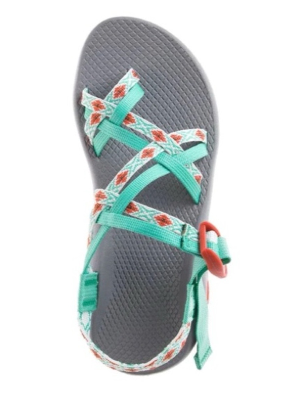 CHACO ZX/2 Double Straps Hiking Outdoor Sandals  sz 9 gray, turquoise and coral